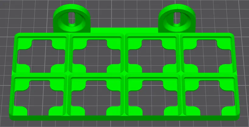 Đế giữ Gridfinity 2x4 tích hợp ngàm treo Skadis tiện lợi - Image 1