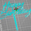 Mẫu 3D Cake Topper Happy Birthday Đẹp Dễ In - Thumbnail 2