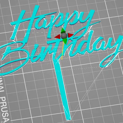 Mẫu 3D Cake Topper Happy Birthday Đẹp Dễ In