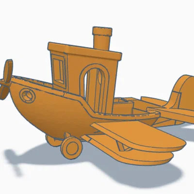 Mô hình Benchy Plane - Tàu kết hợp máy bay cực chất để in 3D