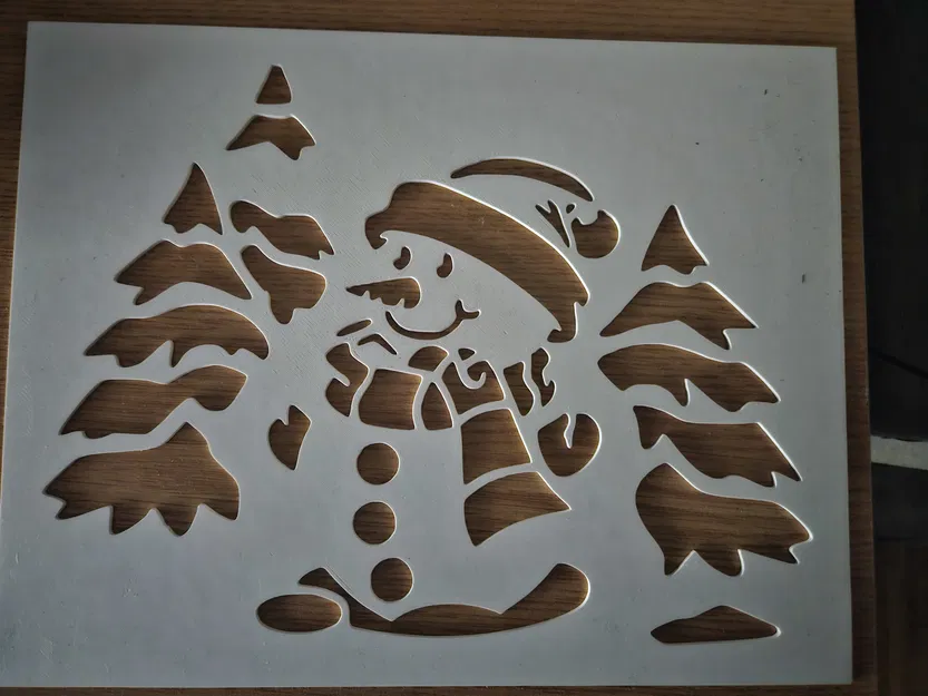 Khuôn in 3D hình người tuyết trang trí cửa sổ lễ hội - Image 1