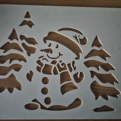 Khuôn in 3D hình người tuyết trang trí cửa sổ lễ hội