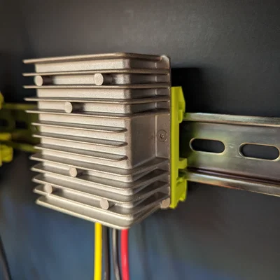 Ngàm gắn thanh ray DIN (DIN Rail Mount) cho linh kiện điện tử 3D