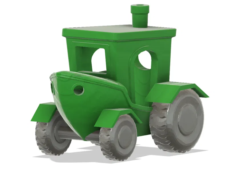 Mô hình 3D Benchy Traktor - Sự kết hợp độc đáo giữa thuyền và xe cày - Image 1