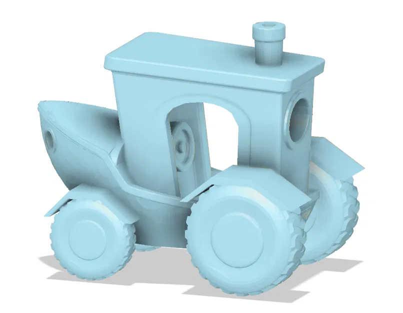 Mô hình 3D Benchy Traktor - Sự kết hợp độc đáo giữa thuyền và xe cày - Image 2