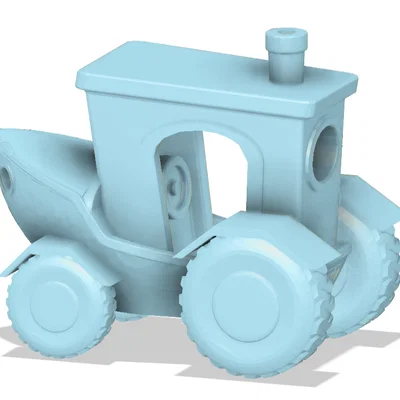 Mô hình 3D Benchy Traktor - Sự kết hợp độc đáo giữa thuyền và xe cày