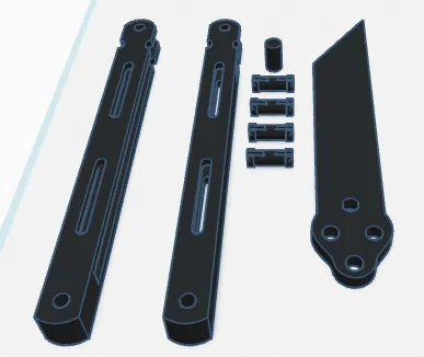 Mô hình dao xếp (butterfly knife) 3D giải trí cực vui - Image 1