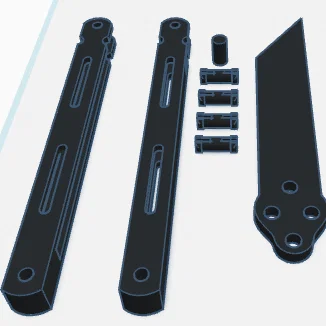 Mô hình dao xếp (butterfly knife) 3D giải trí cực vui