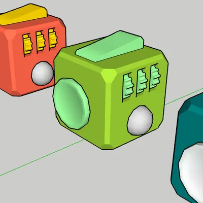 Fidget Cube - Đồ chơi giảm stress 3D in ấn cực dễ tại nhà