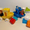 Duplo Benchy car-boat (Thuyền Benchy tương thích Lego Duplo) - Thumbnail 1