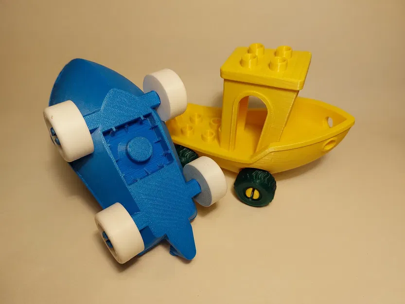 Duplo Benchy car-boat (Thuyền Benchy tương thích Lego Duplo) - Image 2