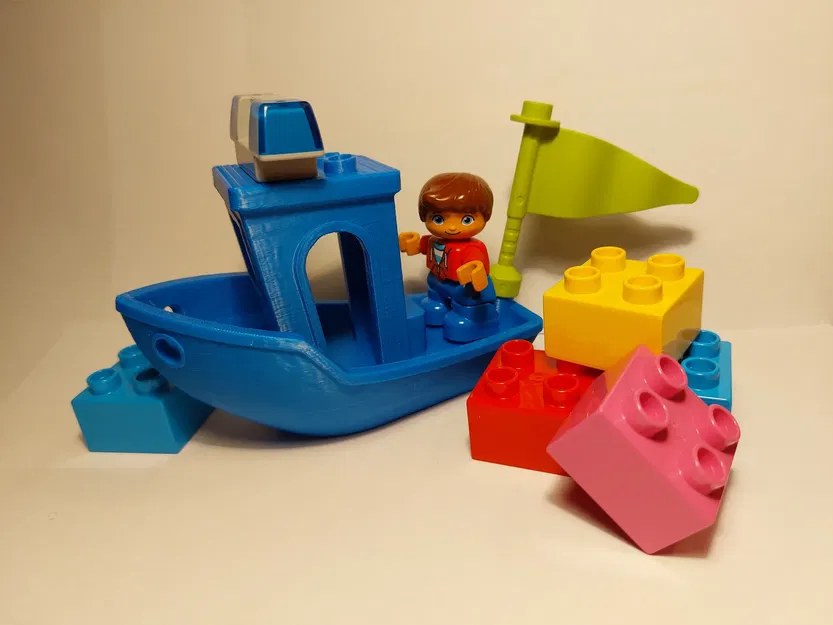 Duplo Benchy car-boat (Thuyền Benchy tương thích Lego Duplo) - Image 8