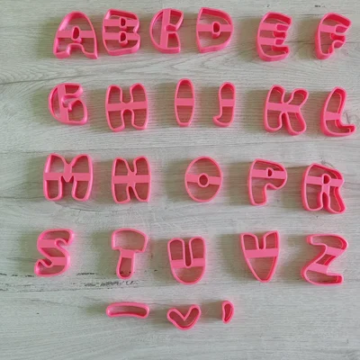 Bộ khuôn cắt bánh quy hình chữ cái kiểu Bubble dễ thương