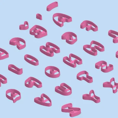 Bộ khuôn cắt bánh quy hình chữ cái kiểu Bubble dễ thương