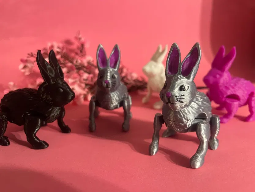 Mô hình chú thỏ nhảy nhào lộn - Đồ chơi in 3D độc đáo cho lễ Phục sinh - Image 1
