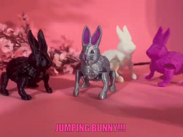 Mô hình chú thỏ nhảy nhào lộn - Đồ chơi in 3D độc đáo cho lễ Phục sinh - Image 2