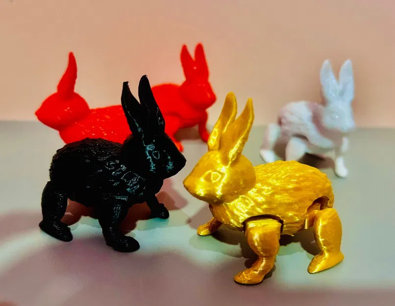 Mô hình chú thỏ nhảy nhào lộn - Đồ chơi in 3D độc đáo cho lễ Phục sinh - Image 4