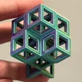 Cấu trúc Fractal Sierpiński Octahedron từ Wireframe Rhombic Dodecahedron - Cấp độ 1 - Thumbnail 1