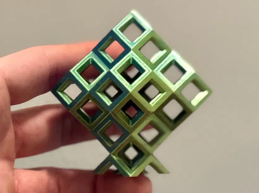 Cấu trúc Fractal Sierpiński Octahedron từ Wireframe Rhombic Dodecahedron - Cấp độ 1 - Image 2