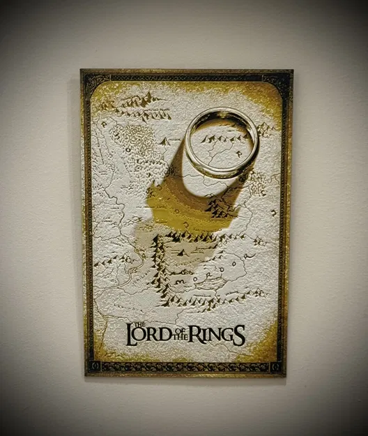 Bản đồ Chúa Tể Những Chiếc Nhẫn - Hiệu ứng 3D HueForge Trung Địa - Image 3