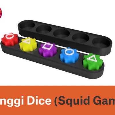 Bộ trò chơi Gonggi Dice (Squid Game) - In 3D dễ dàng không cần support