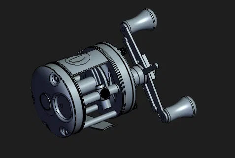 Mô hình máy câu ngang (Baitcaster) 3D chi tiết cho cần thủ - Image 1