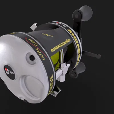 Mô hình máy câu ngang (Baitcaster) 3D chi tiết cho cần thủ