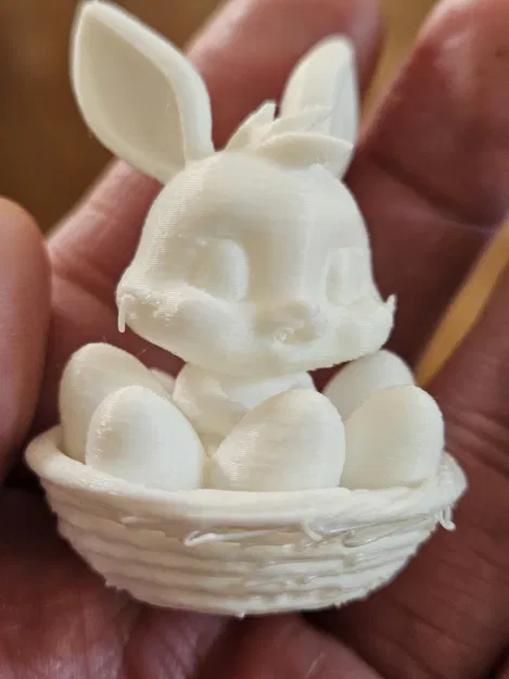 Mô hình Easter Bunny Basket (Chú thỏ trong giỏ) in 3D xinh xắn - Image 1