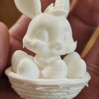 Mô hình Easter Bunny Basket (Chú thỏ trong giỏ) in 3D xinh xắn