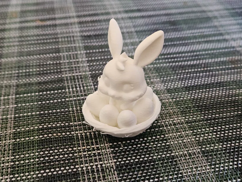 Mô hình Easter Bunny Basket (Chú thỏ trong giỏ) in 3D xinh xắn - Image 2