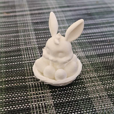 Mô hình Easter Bunny Basket (Chú thỏ trong giỏ) in 3D xinh xắn