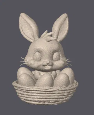 Mô hình Easter Bunny Basket (Chú thỏ trong giỏ) in 3D xinh xắn - Image 5