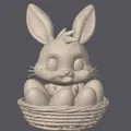 Mô hình Easter Bunny Basket (Chú thỏ trong giỏ) in 3D xinh xắn - Thumbnail 5