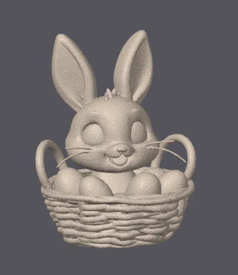 Mô hình Easter Bunny Basket (Chú thỏ trong giỏ) in 3D xinh xắn - Image 6