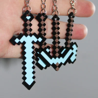 Bộ Sưu Tập Móc Khóa Kiếm và Cúp Minecraft