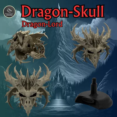 Mô hình Hộp sọ Rồng (DragonLord) kèm đế
