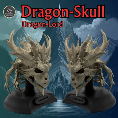 Mô hình Hộp sọ Rồng (DragonLord) kèm đế