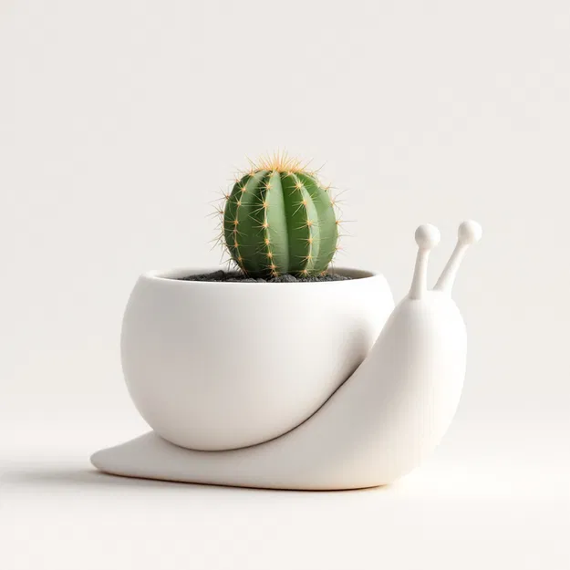 Chậu hoa hình Ốc sên – Bình hoa độc đáo & Trang trí nhà cửa - Image 1