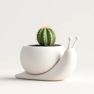 Chậu hoa hình Ốc sên – Bình hoa độc đáo & Trang trí nhà cửa