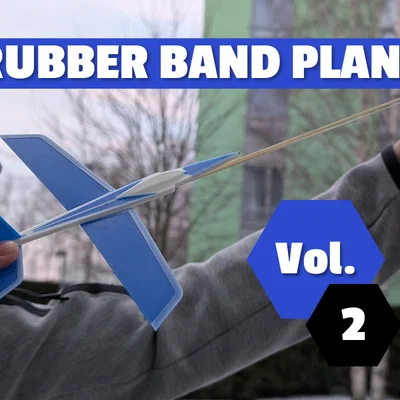 Mô hình máy bay dây thun Rubber band plane Vol.2