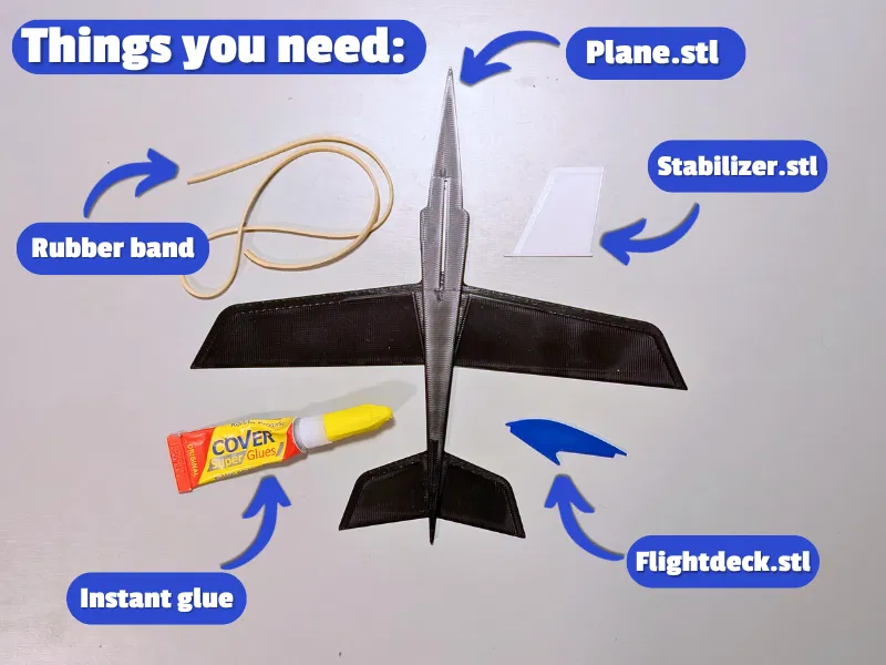 Mô hình máy bay dây thun Rubber band plane Vol.2 - Image 2