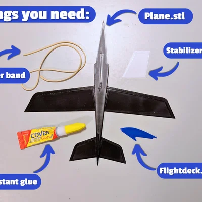 Mô hình máy bay dây thun Rubber band plane Vol.2