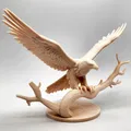 Mô hình 3D đại bàng tung cánh đậu trên cành cây đầy oai vệ - Thumbnail 4