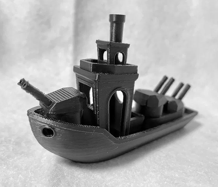 Mô hình tàu chiến 3D Benchy với tháp pháo xoay linh hoạt - Image 1