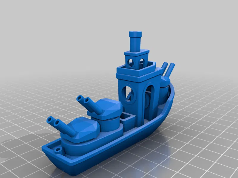 Mô hình tàu chiến 3D Benchy với tháp pháo xoay linh hoạt - Image 3