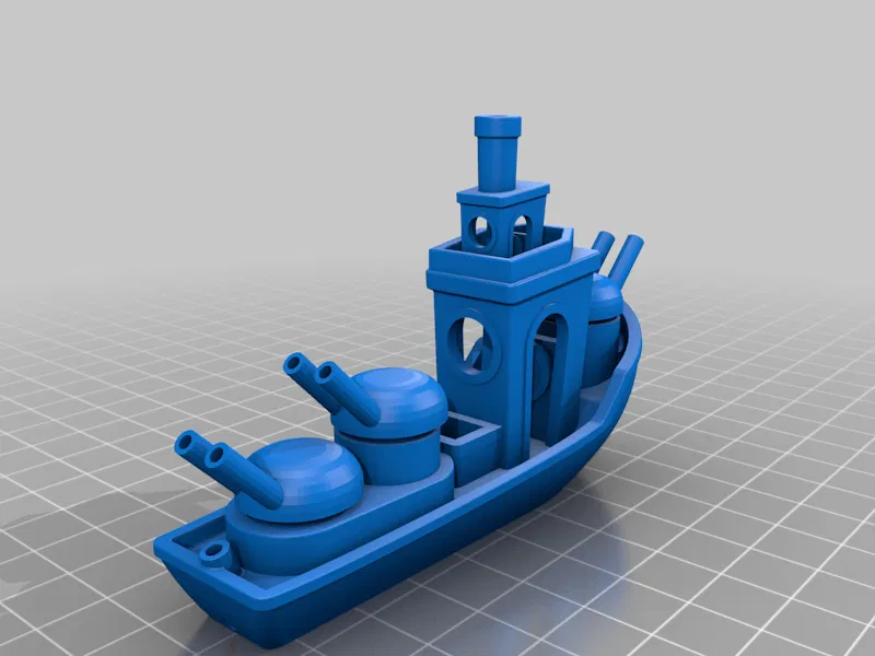 Mô hình tàu chiến 3D Benchy với tháp pháo xoay linh hoạt - Image 4