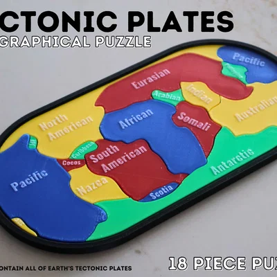 Bộ Puzzle Các Mảng Kiến Tạo Trái Đất