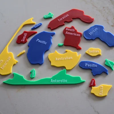 Bộ Puzzle Các Mảng Kiến Tạo Trái Đất