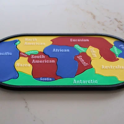 Bộ Puzzle Các Mảng Kiến Tạo Trái Đất