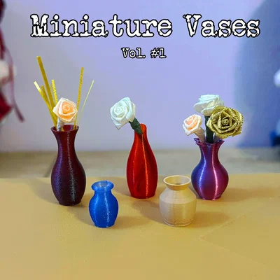 Miniature Vases - Vol. #1 (Bộ sưu tập 5 mẫu bình hoa mini)